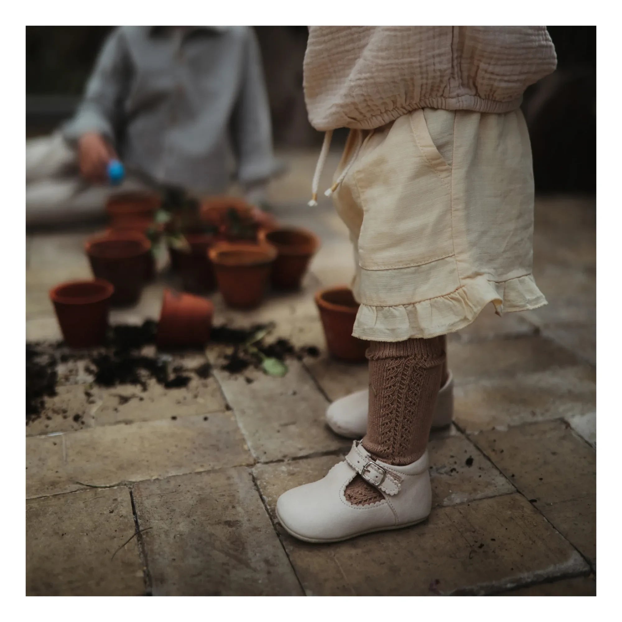 Petit Nord - T-Riemen Stiefel | Creme