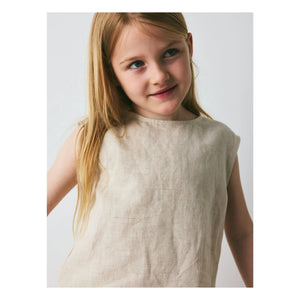 brunobruno nation - Top Vida Leinen und Bio-Baumwolle | Beige