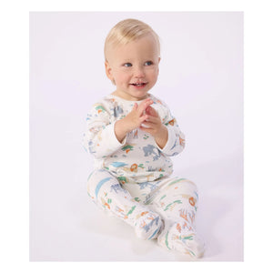 Petit Bateau - Dors Bien Zip Savane Pyjama | Weiß