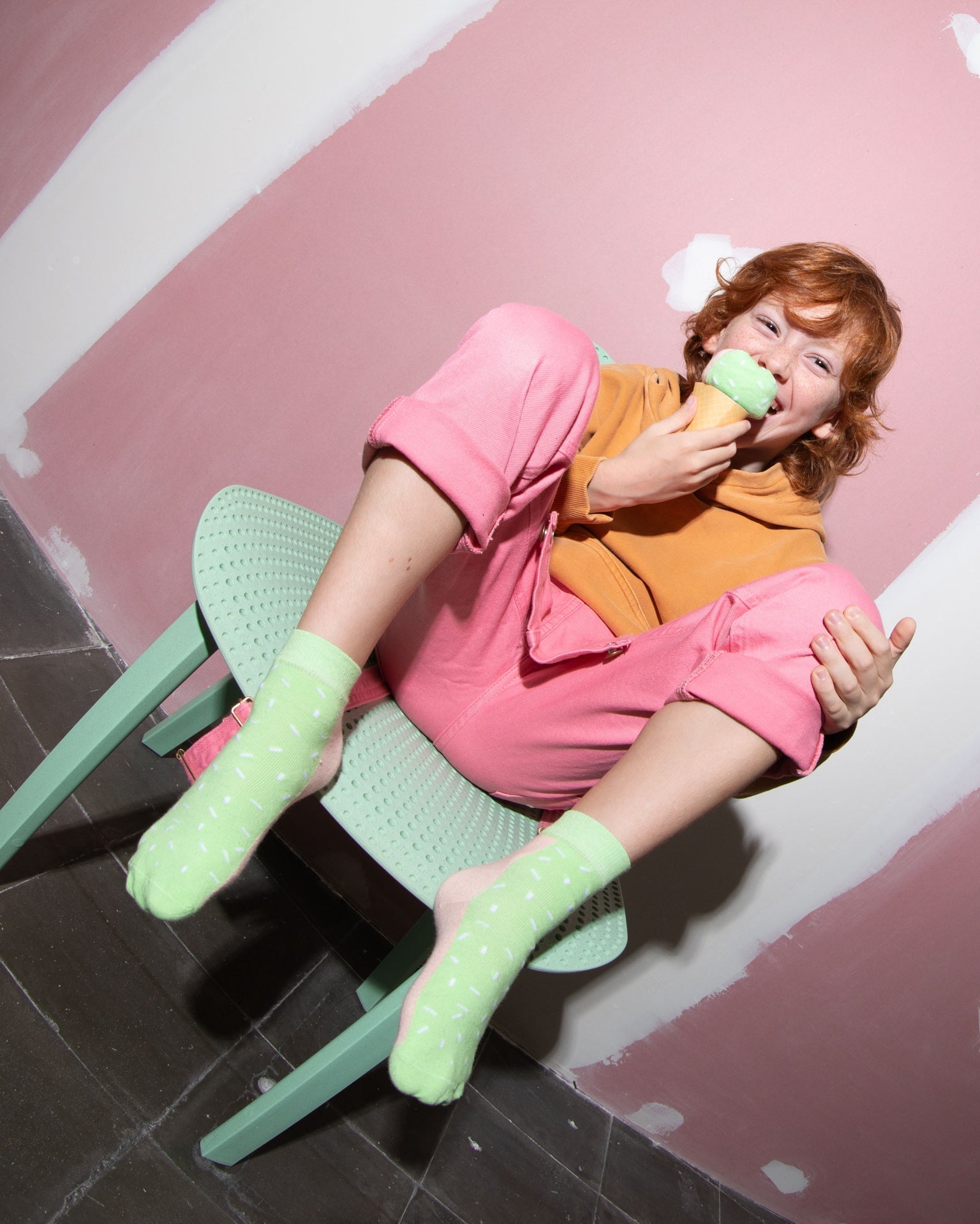 Eat My Socks - Çocuk Tatlı Dondurma Çorap - Dinossi