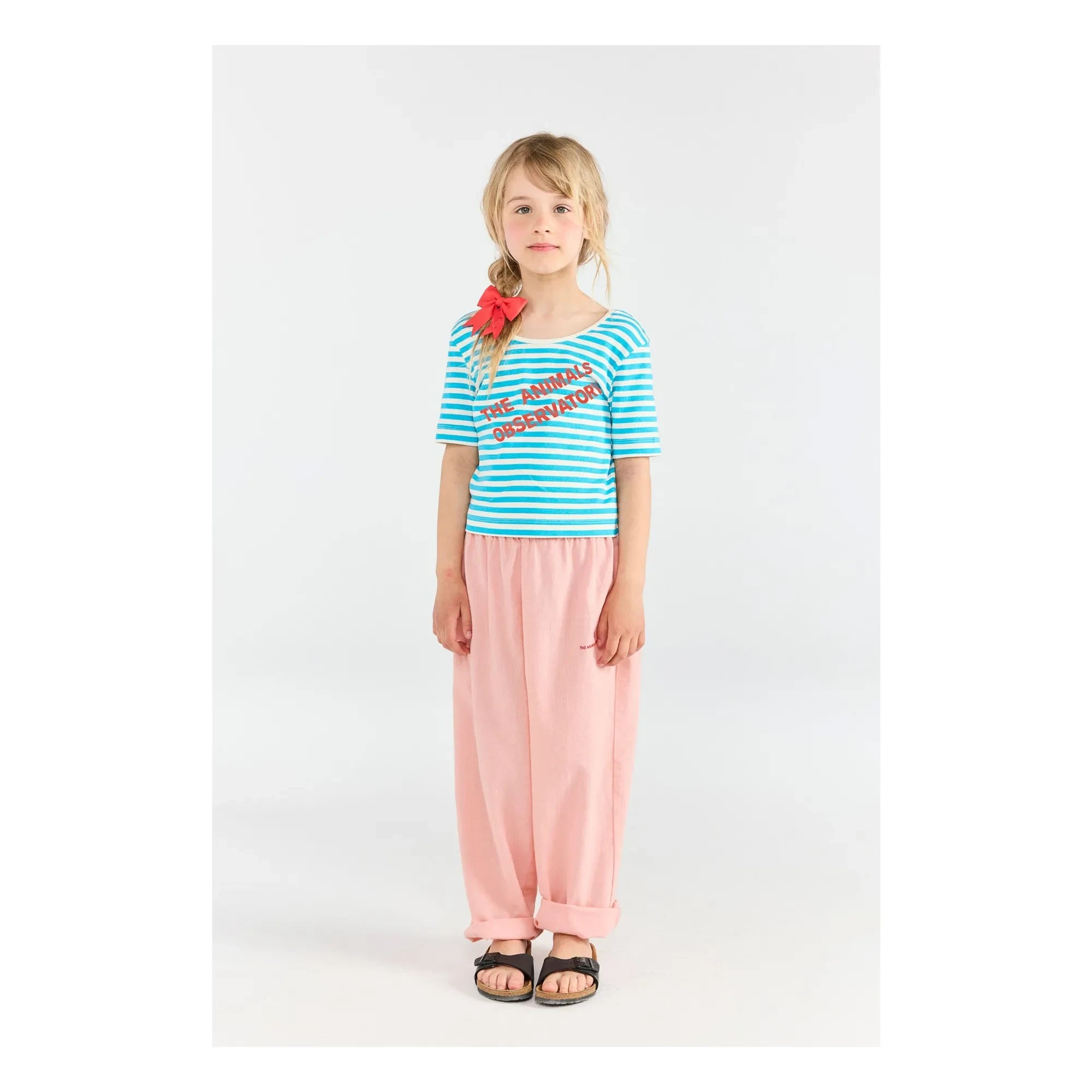 The Animals Observatory - Gestreiftes Hippo T-Shirt | Blau