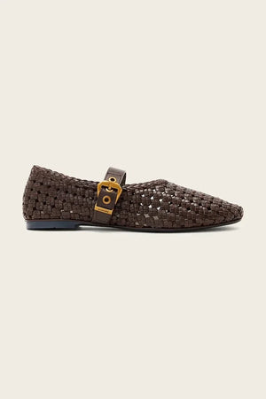 AllSaints Sabine Woven Flat Deri Babet