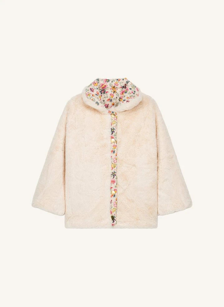 Louise Misha - Dalila Wendbare Fleecejacke aus Bio-Baumwolle | Creme