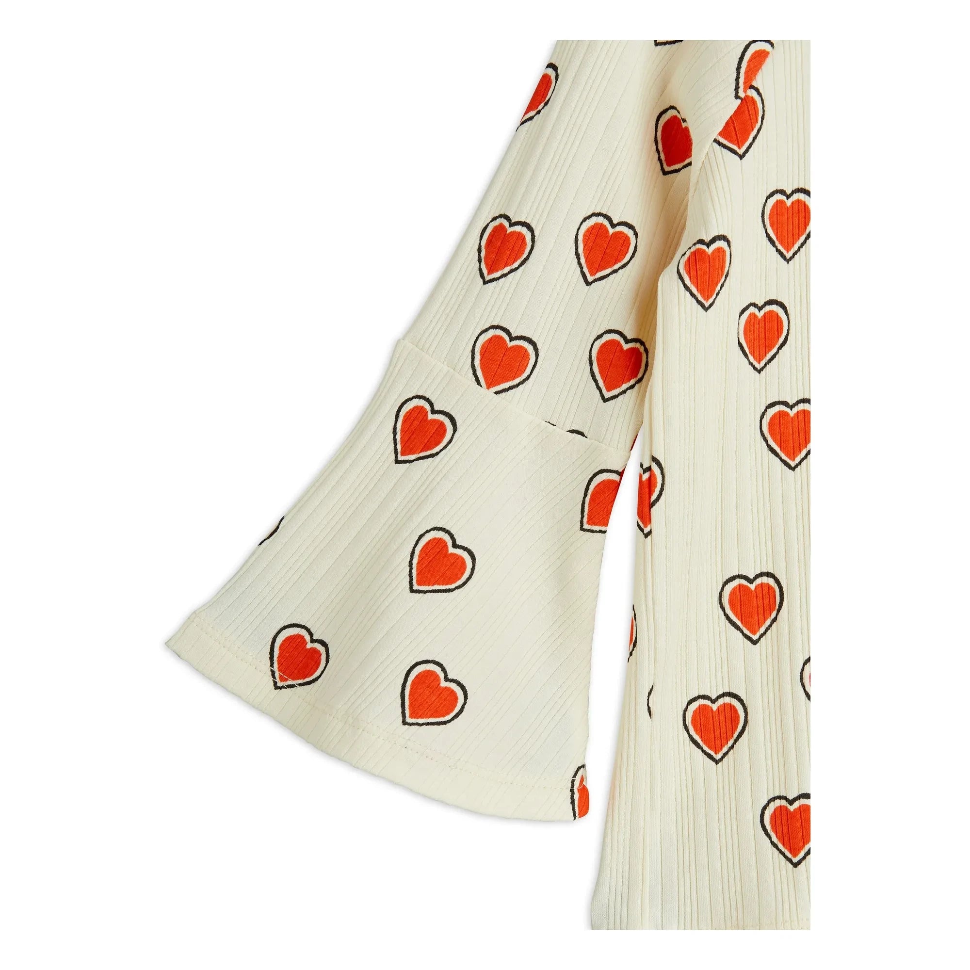 Mini Rodini - Bio-Baumwolle Hearts T-Shirt | Ecru
