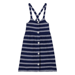 We Are Kids - Simonetta Gestreiftes Handtuchkleid aus Bio-Baumwolle | Marineblau