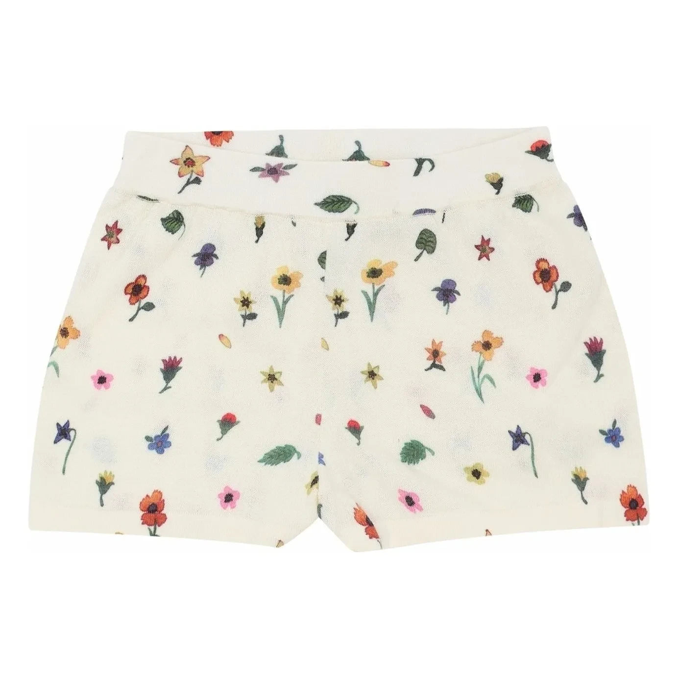 FUB - Bio-Baumwolle Extra Feines Netz Blumen Shorts | Ecru
