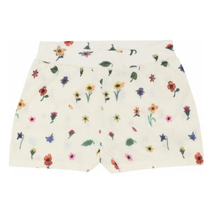 FUB - Bio-Baumwolle Extra Feines Netz Blumen Shorts | Ecru