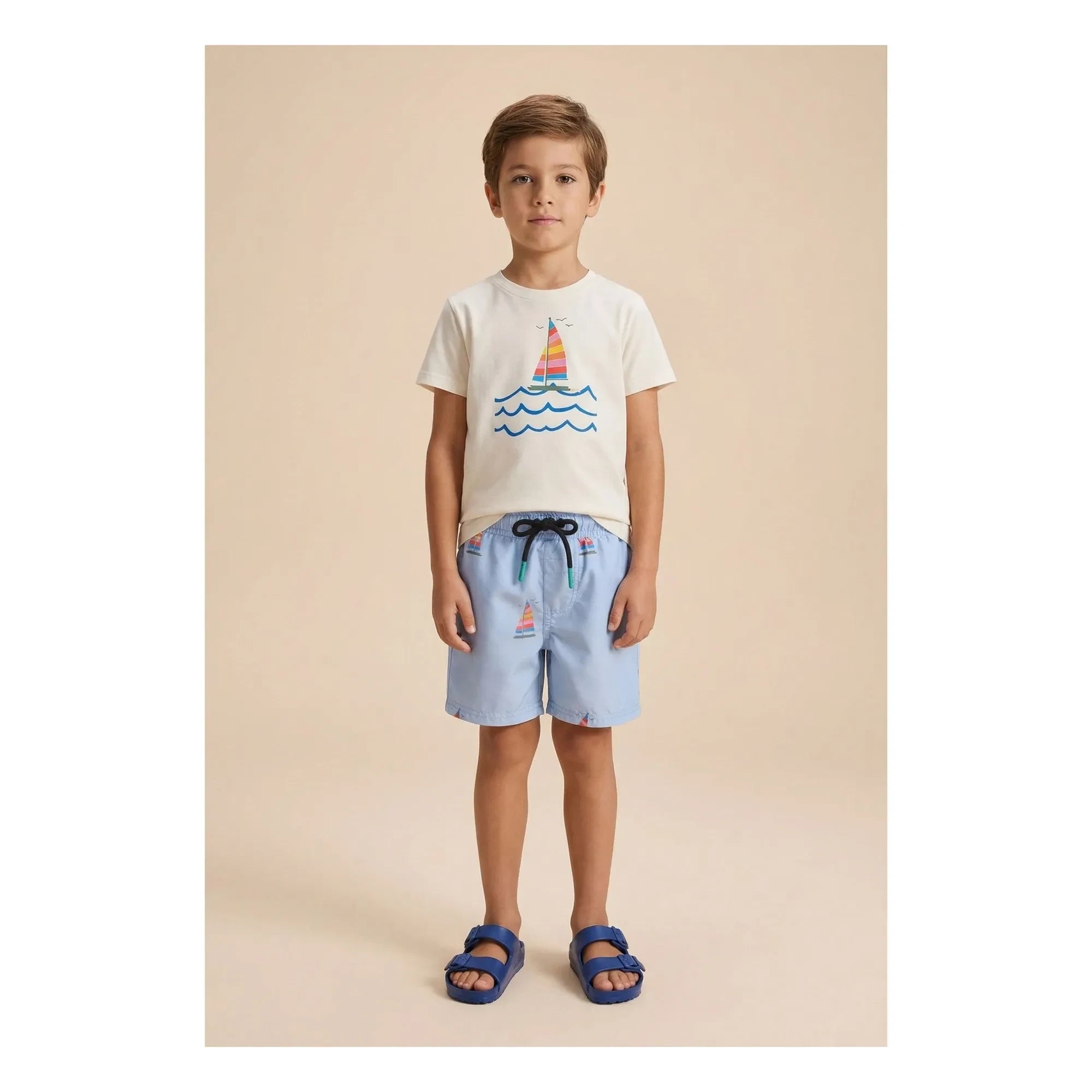 Pepita & Me - Hellblaue Segelshorts