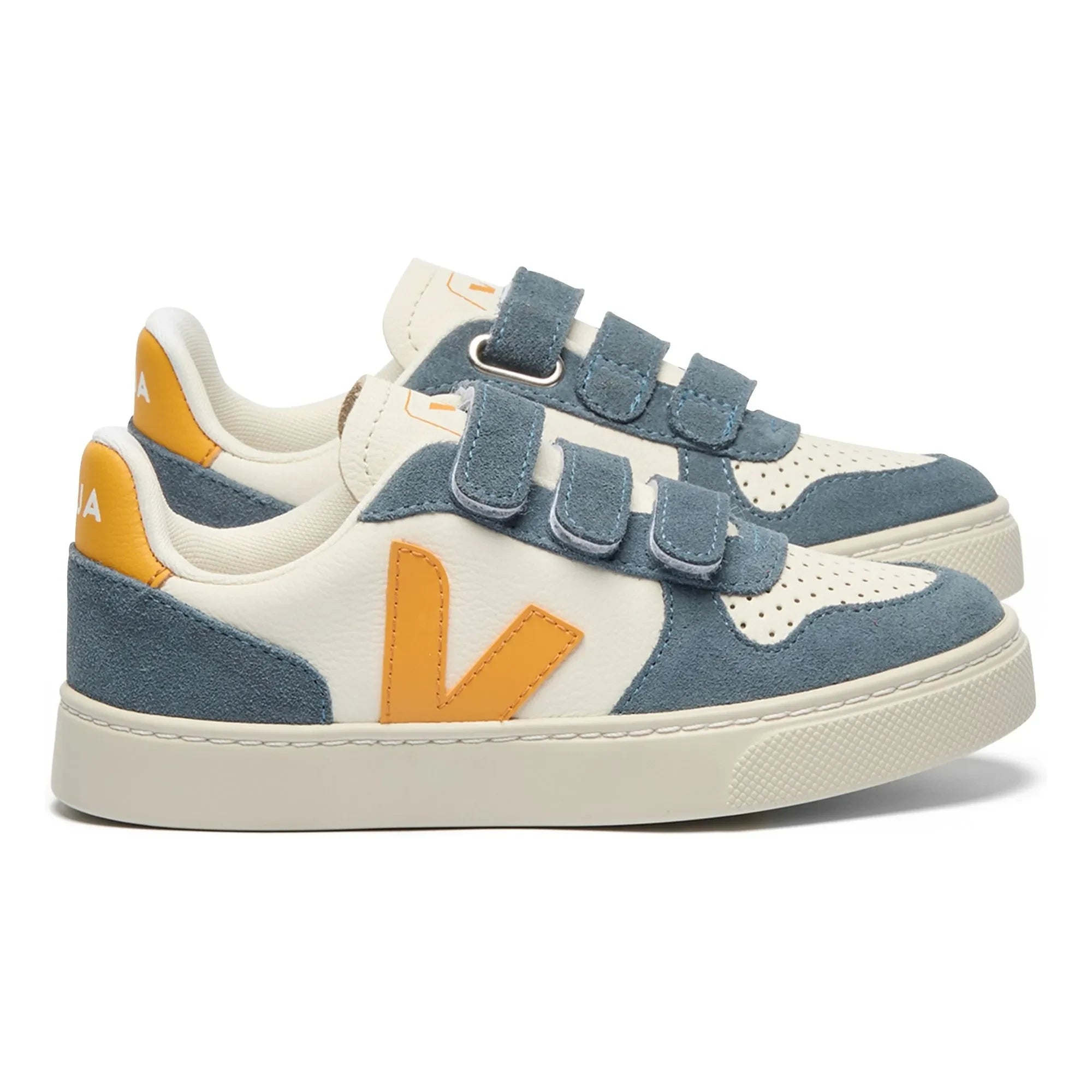 Veja - Small V-10 Deri Kratzer Sneakers | Blau