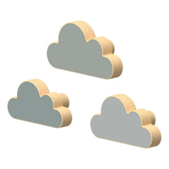 Cam Cam - Wolkenhaken-Set - 3 Stück | Grau-Blau