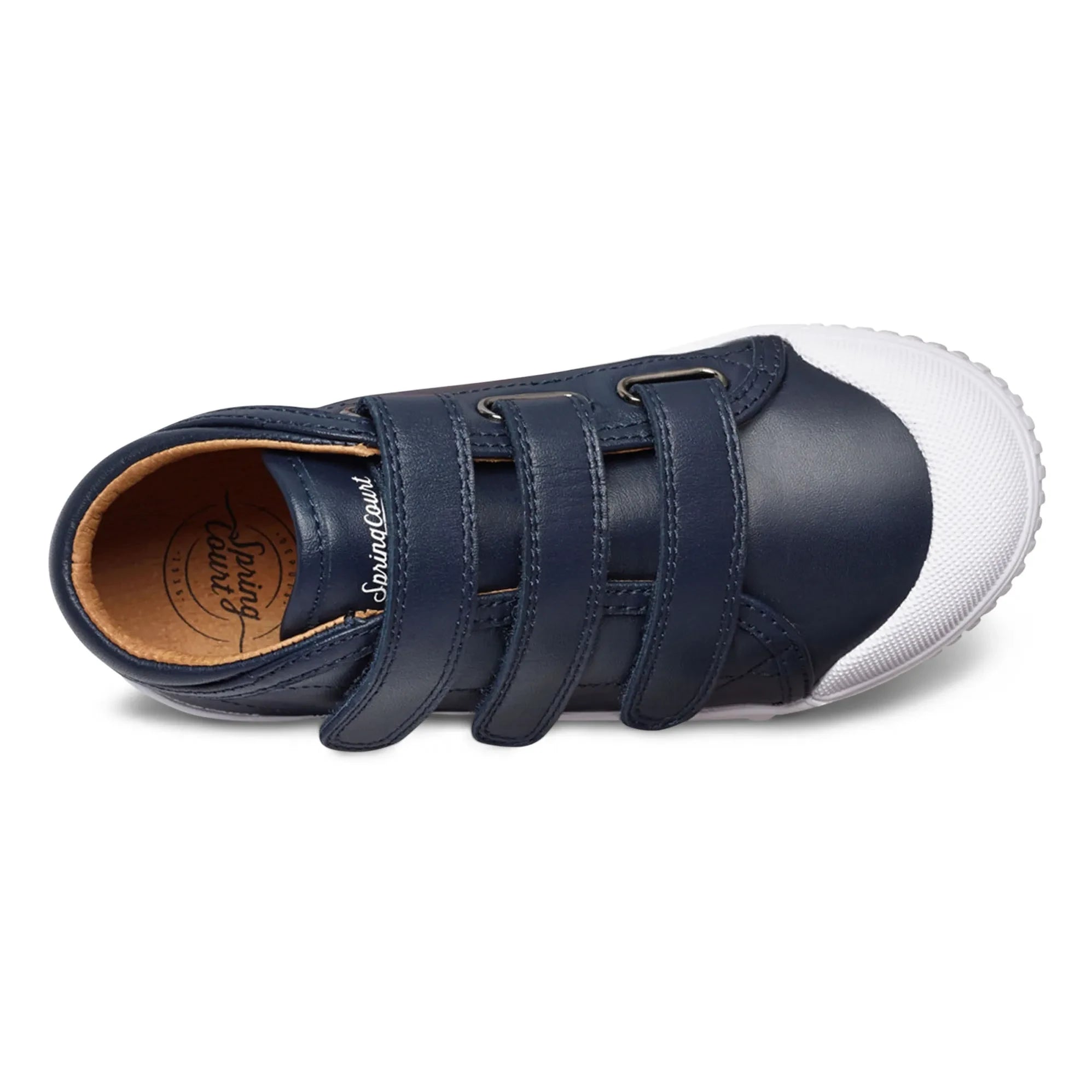Spring Court - B2 Nappa High-Top Klettverschluss-Sneaker | Marineblau