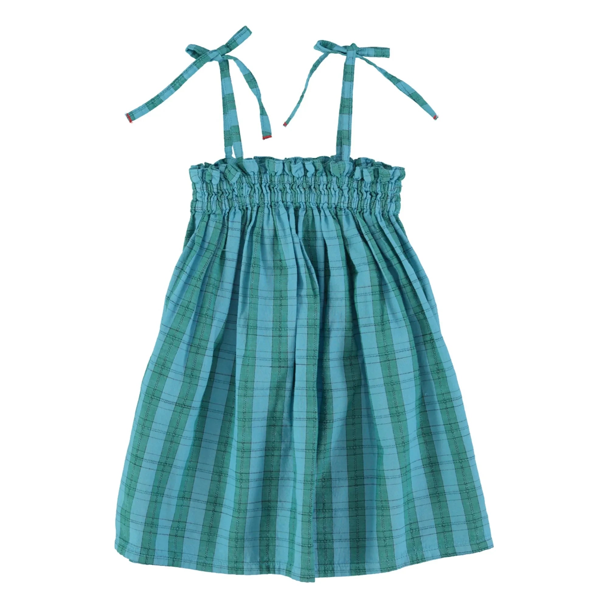 Piupiuchick - Kariertes Kleid aus Bio-Baumwolle | Blau