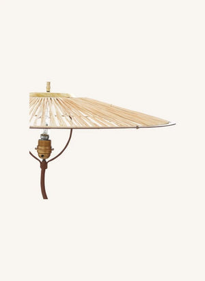 Honoré - Kaa Metall- und Raffia-Stehlampe | Braun
