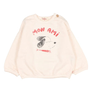 Búho - Mon Ami Sweatshirt Bio-Baumwollfleece | Lychee Rosa
