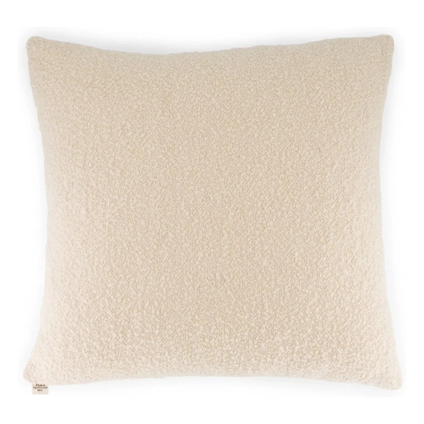 The Socialite Family - Carino quadratisches Kissen aus Bouclé-Wolle | Creme
