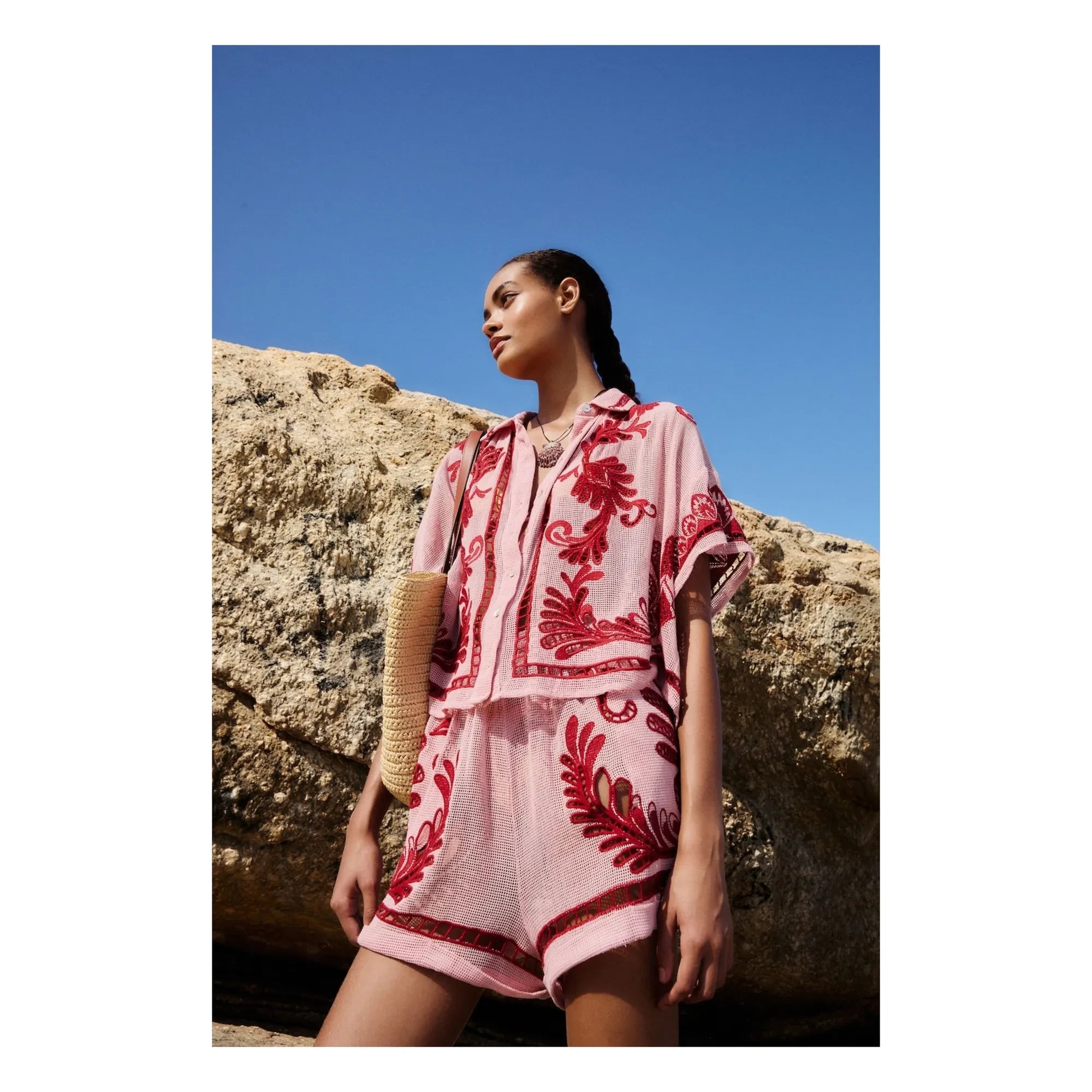 Farm Rio – Arabeske Shorts | Rosa