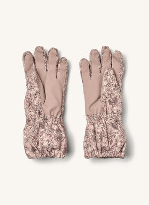 Wheat - Skiski Skihandschuhe mit Blumenmuster | Rosa