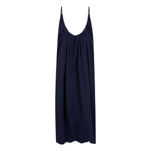 Anja Paris - Baumwollgaze-Kleid | Marineblau