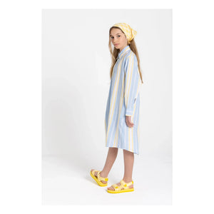 Smallable Kid - Gestreiftes Leya Hemdkleid | Hellblau