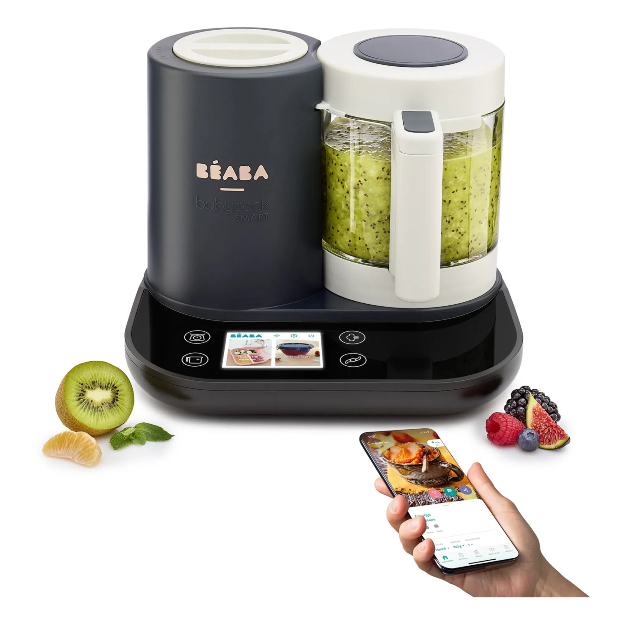 Béaba - BabyCook Smarte Küchenmaschine | Anthrazit