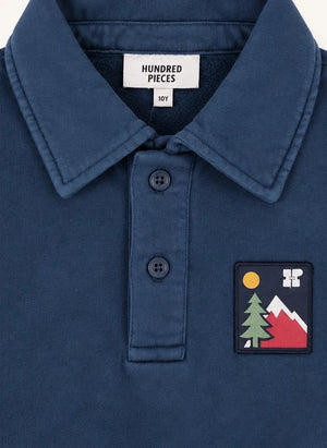 Hundred Pieces - Phoenix Mountain Organisch Baumwoll Sweatshirt | Grau Blau