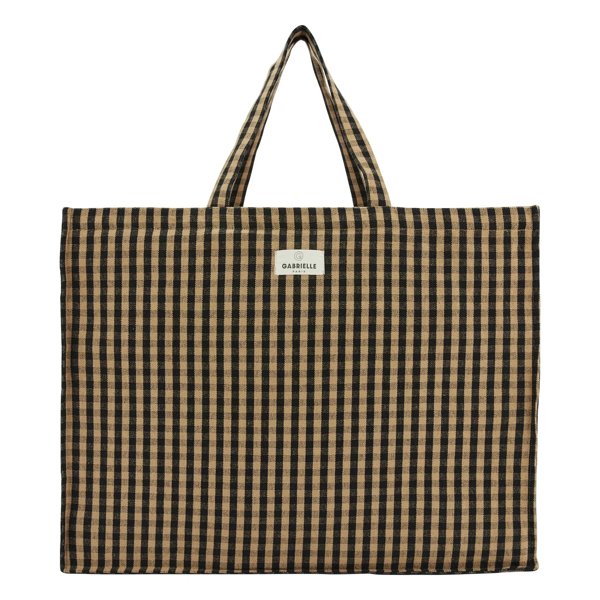 Gabrielle Paris - Vichy Wochenendtasche | Kaffee