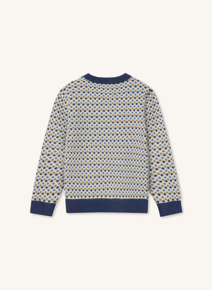 Fliink - Benna Diamantmuster Pullover | Blau