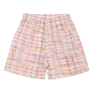 True Artist - Strukturierte Karo-Shorts | Lila