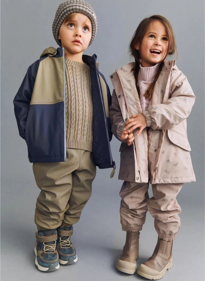 Wheat - Ajojo Regenjacke aus recycelten Fasern | Grau-blau