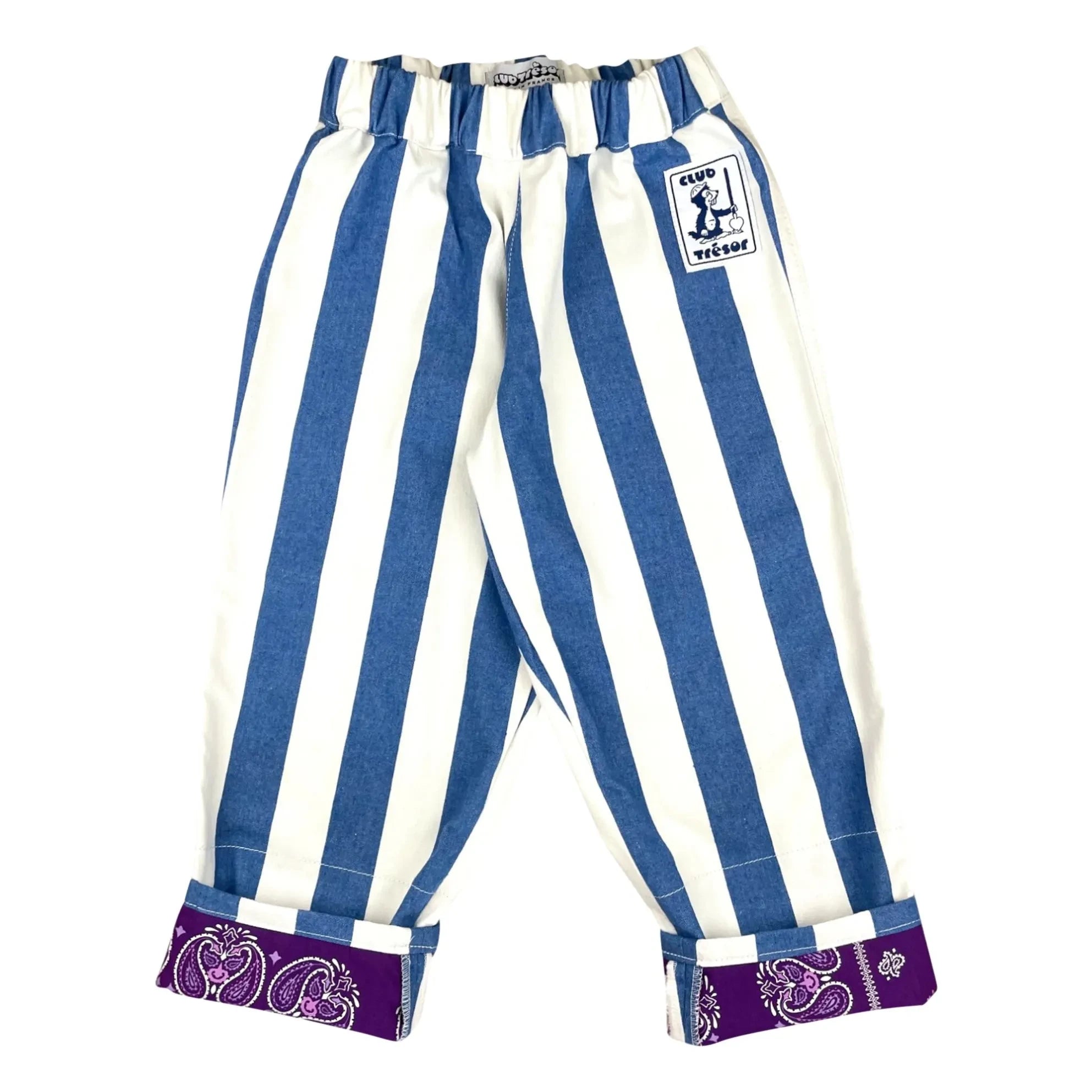 Club Trésor - Normandi Gestreifte umwandelbare Hose | Blau