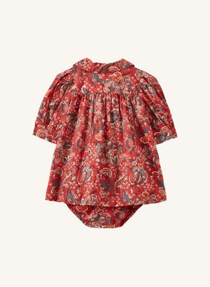 Caramel - Clara Liberty Kleid für Babys | Rot