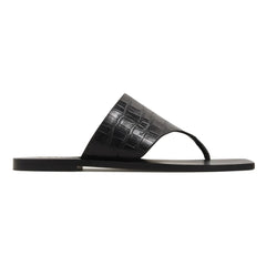 A. Emery - Zehensandalen mit Krokodilmuster | Schwarz