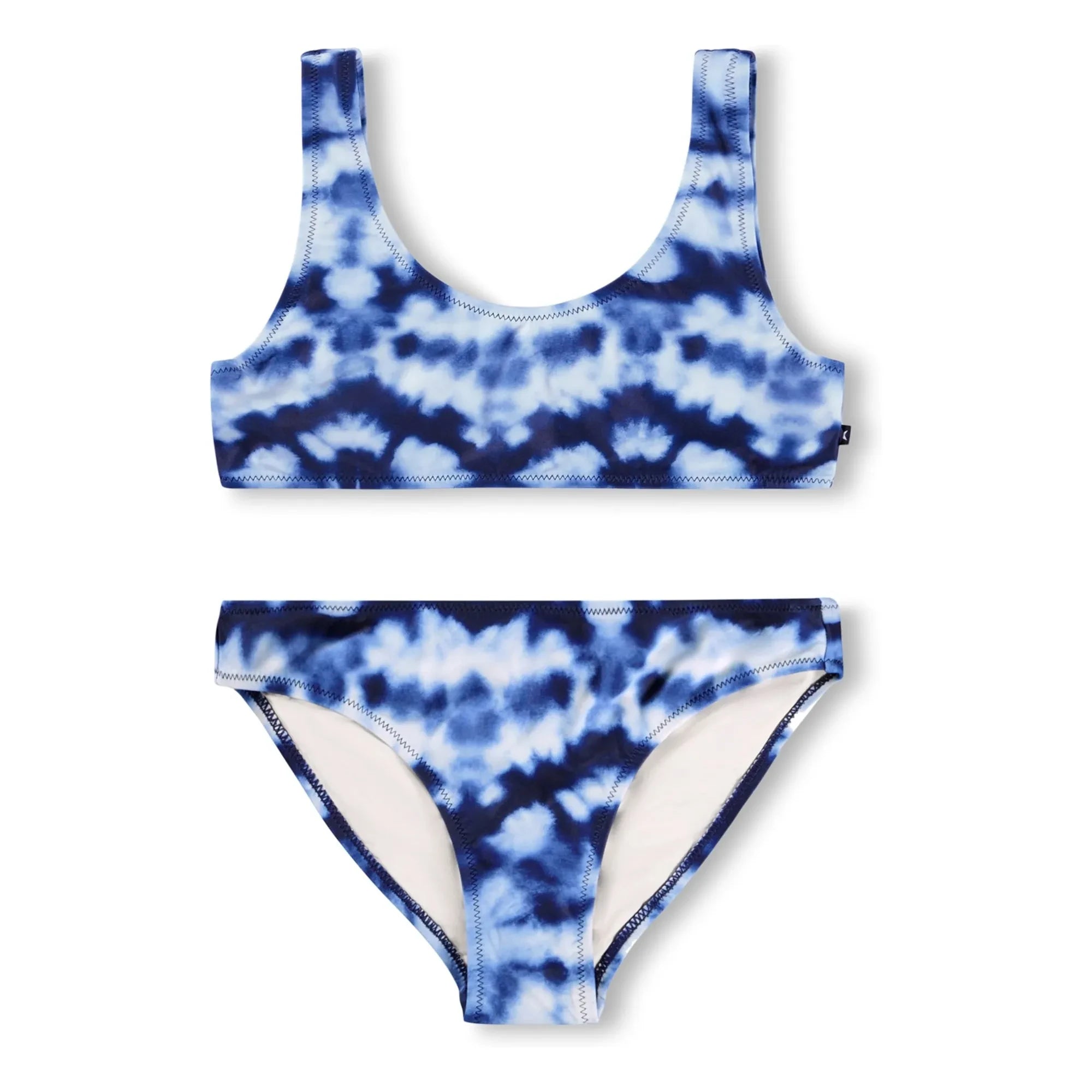 Molo - Nola Badeanzug mit Batikmuster aus recycelten Fasern | Marineblau