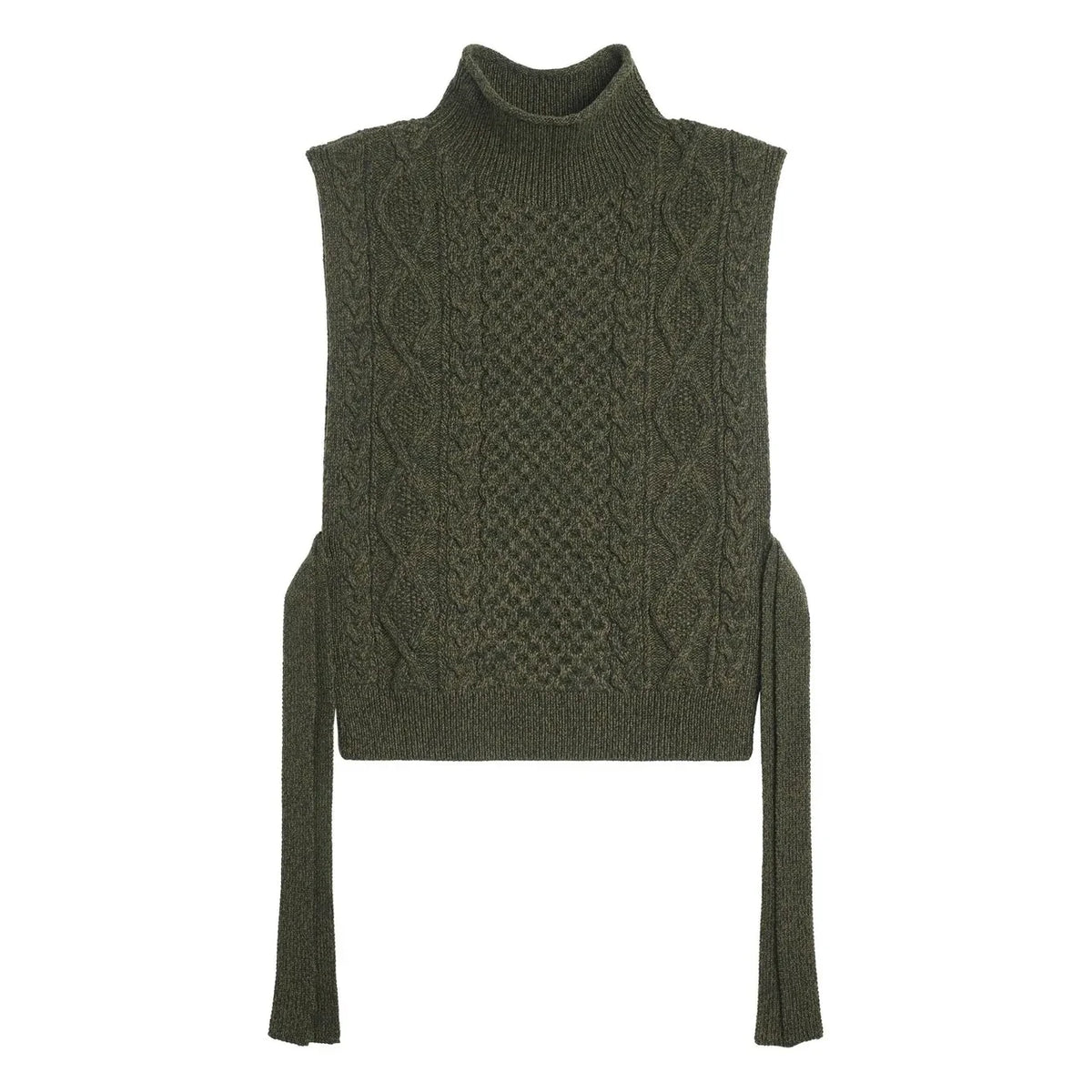 Bompard - Kaschmir-Rollkragenpullover mit gedrehtem Patent-Rücken | Oliv