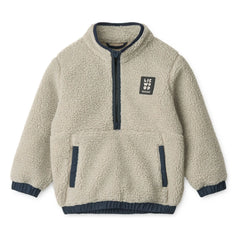 Liewood – Balou Sherpa-Sweatshirt aus recyceltem Polyester | Hellgrau