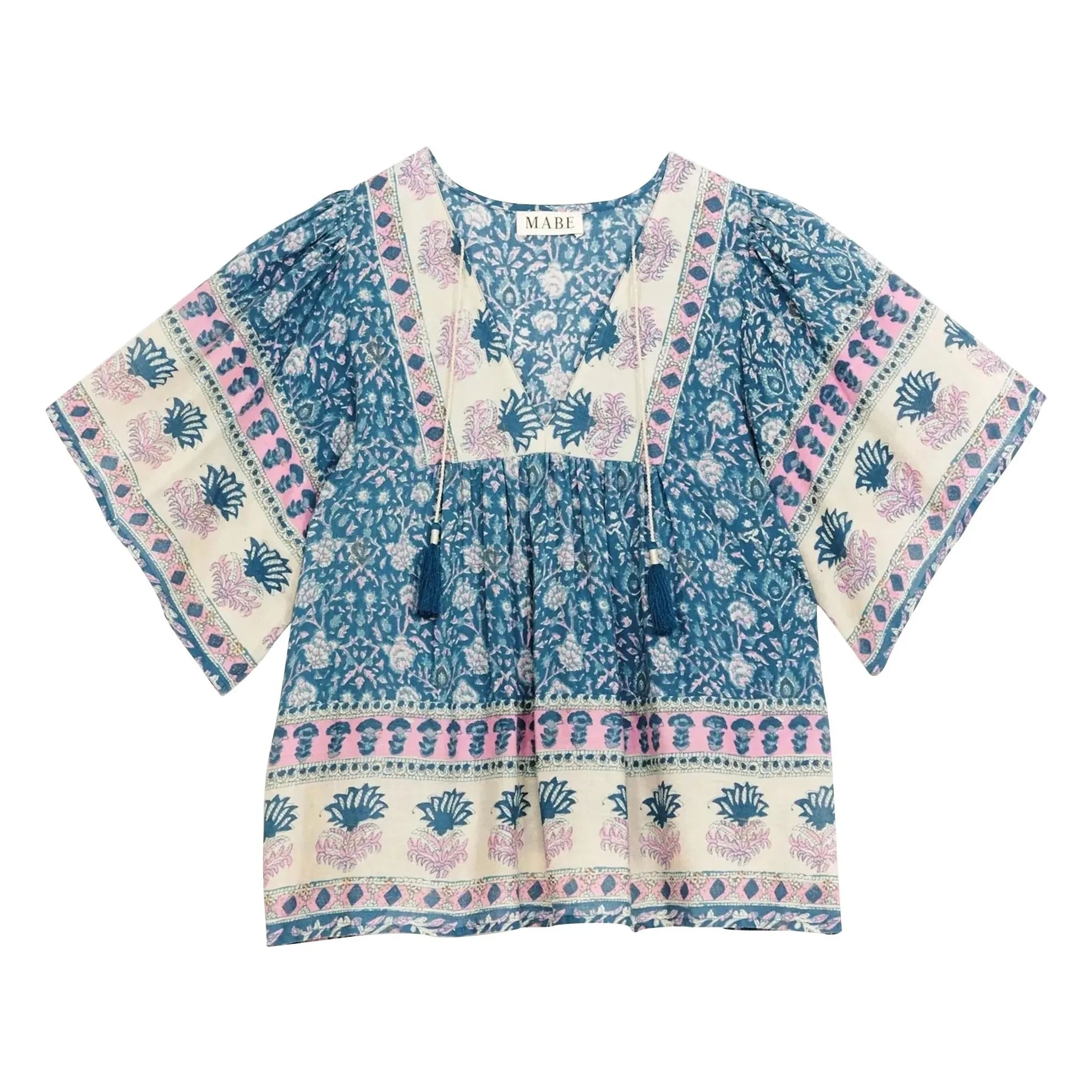 M.A.B.E. - Myla Baumwollbluse | Blau