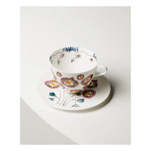 Serax - Kaffeetasse und Untertasse Anemone, Serax for Marni - 2er Set | Milchartig
