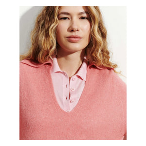 Bompard – Polo-Shirt aus Alpaka, Seide und Kaschmir | Zuckerrosa