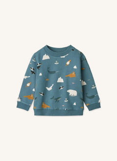 Liewood - Thora Sea organik pamuk sweatshirt | Mavi
