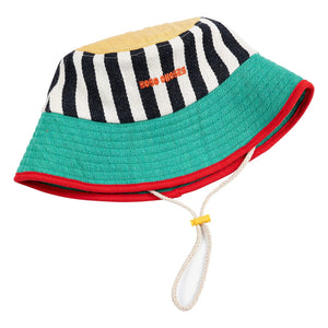 Bobo Choses – Mütze aus recycelter Baumwolle mit Farbblock-Design | Blau