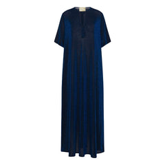 Momoni - Penelope Metallisiertes Kleid | Marineblau