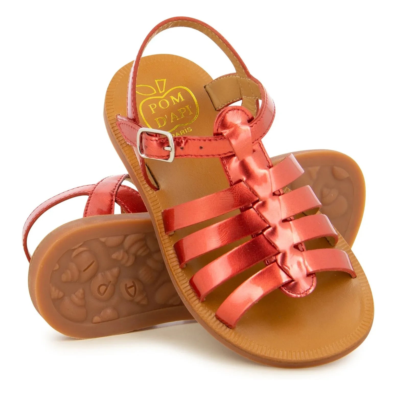 Pom d'Api - Plagette Riemchensandalen | Rot