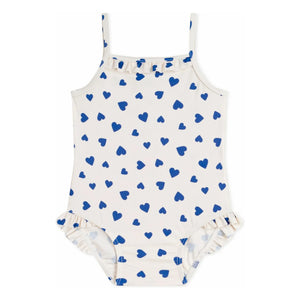 Petit Bateau - Cœurs Badeanzug | Weiß