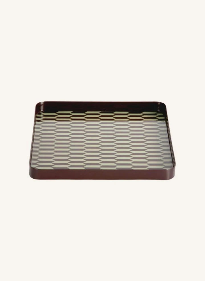 Present Time - Salerno Metall Tablett | Schokolade
