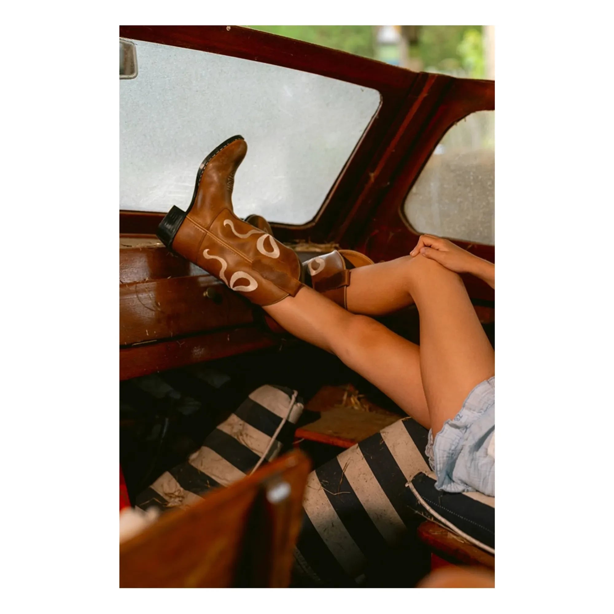 Bootstock - Santiags Bow Leder | Braun