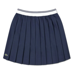 Lacoste - Recycelter Faser-Faltenrock | Marineblau