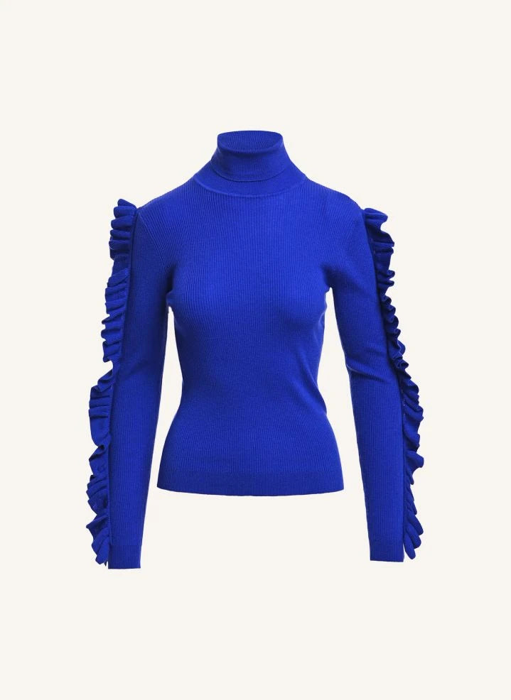 Essentiel Antwerp - Kitty Rüschenpullover | Indigo