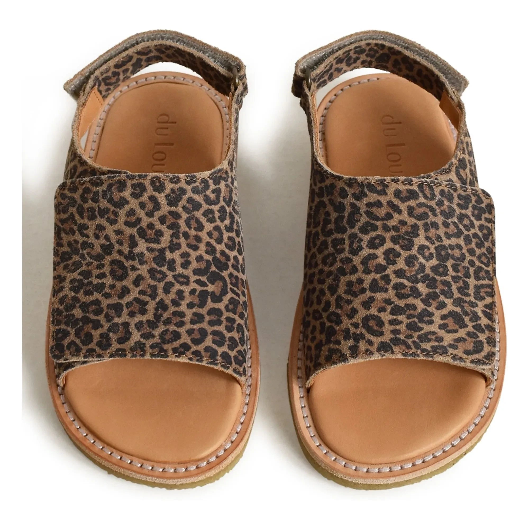 Du Loua - Du Veda Leoparden-Wildleder-Sandalen | Braun