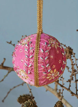 Rice - Samt Weihnachtsdekoration - 3er Set | Mehrfarbig