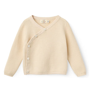 Copenhagen Colors – Cache-Coeur-Strickjacke aus Bio-Baumwolle | Creme